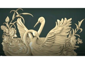 cisnes deco art 3d print model - Mito3D