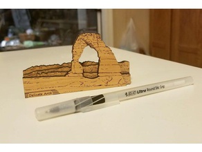 miniature delicate arch other glowforge landmarks lasercut laserengraving layers 3d print model - Mito3D