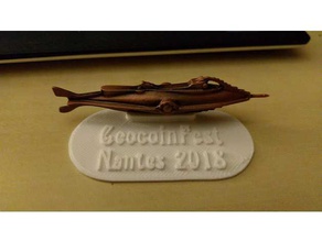 nautilus geocoin stand geocoinfest nantes 2018 decoración 3d print model - Mito3D