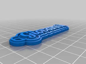 minha personalizado de várias linhas tag porta-chaves chaveiros 3d print model - Mito3D