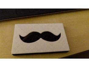 moustache geocaching magnetic box hobby 3d print model - Mito3D