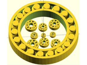 paramétrico impreso teniendo openscad 3d la impresión pruebas 608 cojinete los rodamientos personalizable fidget spinner rodamiento 3d print model - Mito3D