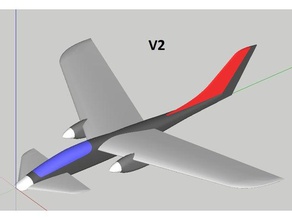 contra rc vehicles aircraft airplane canard model 3d print model - Mito3D