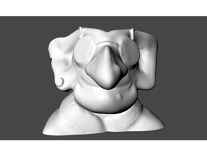 gnome visage les créatures caractère amusant drôle nez sculptris 3d print model - Mito3D