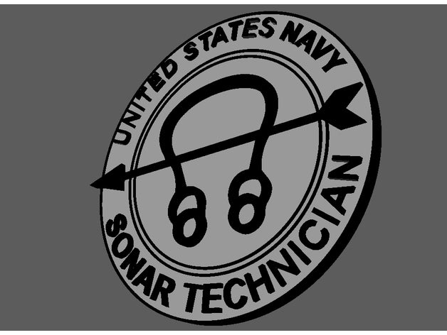 us navy sonar technician logo other military 3D print model - Mito3D