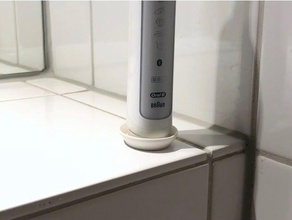 spazzolino da denti elettrico coaster orale bagno oral-b titolare stand 3d print model - Mito3D