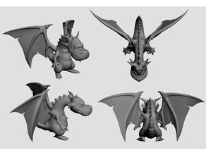 carino drago modelli 3d print model - Mito3D