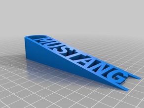 mustang door stop office customized 3d print model - Mito3D