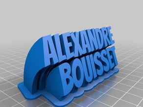 alex-line name plate office customized 3d print model - Mito3D