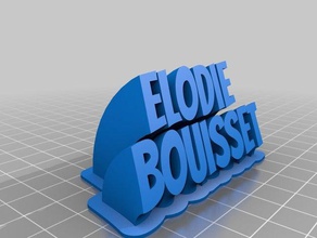 elodie-line name plate office customized 3d print model - Mito3D