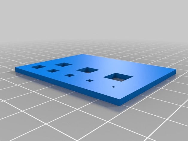 3d printer test round square holes printing tests 3D print model - Mito3D