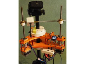 Panorama-Kopf, pan-tilt Kamera mount heavy-duty-panorama-stitch-Bilder Zerkleinerer Roboter montieren Robotik 3d print model - Mito3D