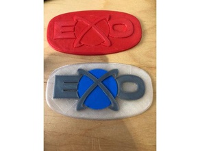 exo exodus coalition elite dangerous wing badge video games elitedangerous logo 3d print model - Mito3D