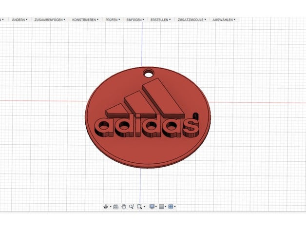 adidas keychain 3d printer accessories logo mark trendmark 3D print model - Mito3D