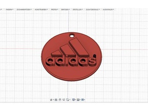 adidas llavero 3d de la impresora accesorios el logotipo marca trendmark 3d print model - Mito3D