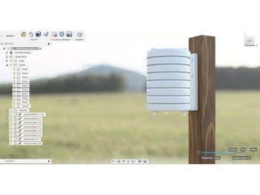 solar radiation shield weather flow air outdoor garden 3d print model - Mito3D
