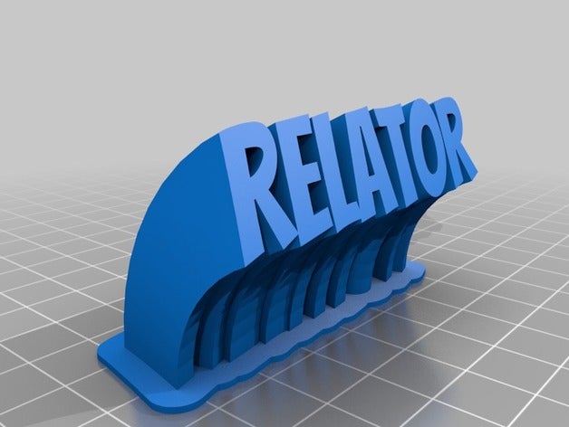 relator office personalizado 3D print model - Mito3D