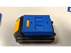 dewalt 20v battery holder cover v6 18-11-09 machine tools cordless drill driver lithium mount power saw volt 3d print model - Mito3D