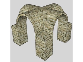 kasık tonoz Roma binalar yapılar 3d print model - Mito3D