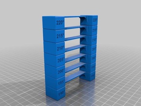 temperature tower 3d printing cura temp temperaturetower temptower 3d print model - Mito3D