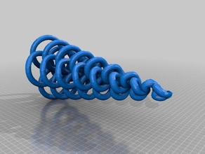88 Doppel-helix-Spirale math Kunst 3d print model - Mito3D
