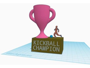 kickball şampiyonu kupa diğer ödül kap turnuva kazanan 3d print model - Mito3D