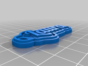 minha personalizado de várias linhas tag porta-chaves chaveiros 3d print model - Mito3D