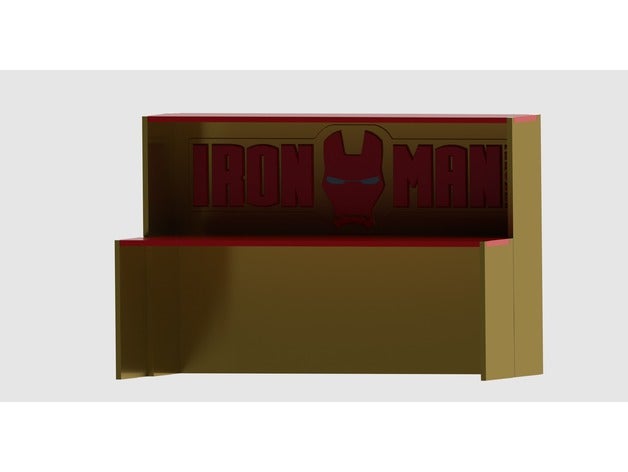 iron man coleccionables, estante de exhibición la tarjeta vertical los juguetes juegos soporte ironman 3D print model - Mito3D
