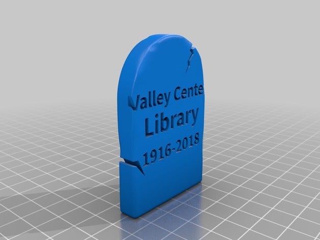el centro del valle de la biblioteca halloween piedra en cabeza otros personalizado 3D print model - Mito3D