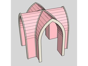 gothic rib vault buildings structures 3d print model - Mito3D