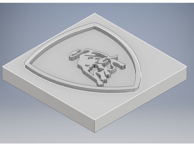 lamborghini logo only bull automotive bullet car 3D print model - Mito3D