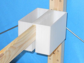 twin deep buckets ikea ivar shelving system organization hanging bucket 3d print model - Mito3D