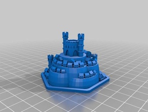 castillo sólida torre de los edificios estructuras 3d print model - Mito3D
