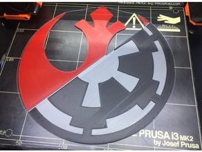rebelle impériale logo des signes logos 3d print model - Mito3D