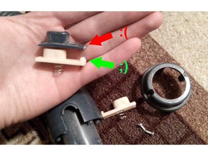 botão mangueira de aspirador scarlett substituição partes 3d print model - Mito3D