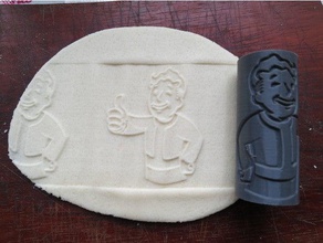 vault boy rouleau de cookie cuisine à manger cookiecutter les témoins emporte-pièce la cuisson 3d print model - Mito3D