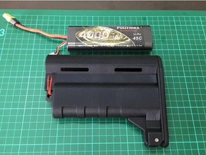 airsoft m4 aeg larger battery stock other 3d print model - Mito3D