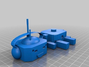 hexagonal mini-robot remix 3d printing 3d print model - Mito3D