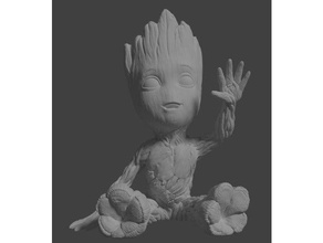 waving groot 155cm hand fixed creatures do not want marvel no more groots 3d print model - Mito3D
