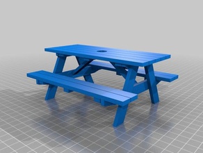3dbear Picknick-Tisch, Picknick-Tisch remix Modelle ar 3dbp1 augmented reality 3d print model - Mito3D