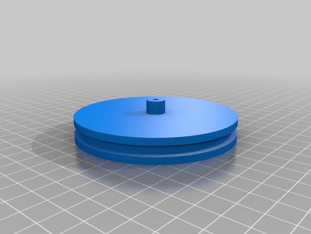 my customized flat belt pulley creator parts 3D print model - Mito3D