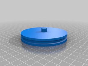 my customized flat belt pulley creator parts 3d print model - Mito3D