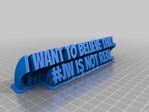 jw não é real office personalizado 3d print model - Mito3D