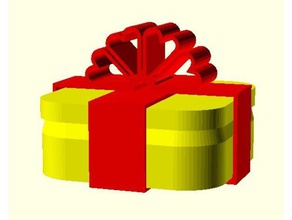 maßgeschneiderte Geschenk-box ribbon-vase-Modus Container Geburtstag Weihnachten Dekor Dekoration Urlaub valentine 3d print model - Mito3D