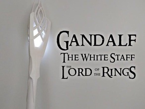 gandalf le blanc du personnel seigneur des anneaux décor cosplay de la lampe lumière 3d print model - Mito3D