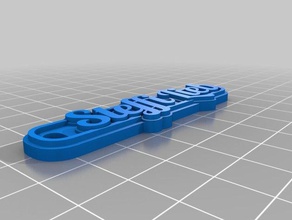 özelleştirilmiş çok satırlı etiket Anahtarlık stefanie benim 3d print model - Mito3D