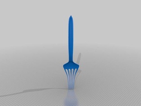 baroque fork household 3d print model - Mito3D