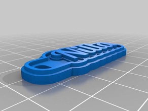 minha personalizado de várias linhas tag porta-chaves chaveiros 3d print model - Mito3D