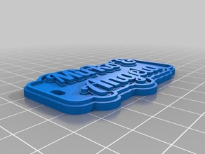 minha personalizado de várias linhas tag porta-chaves chaveiros 3d print model - Mito3D