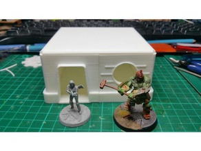 vault city adobe building games 28mm fallout 2 miniature vault-tec wasteland warfare 3d print model - Mito3D